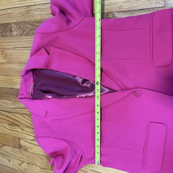Trina Turk NWT One Button Hot Pink Pistache Jacket Blazer Size 14 - Picture 6 of 6